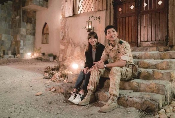 Кадр из дорамы Потомки солнца