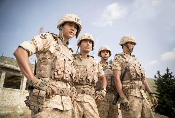 Кадр из дорамы Потомки солнца