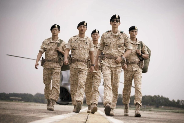 Кадр из дорамы Потомки солнца