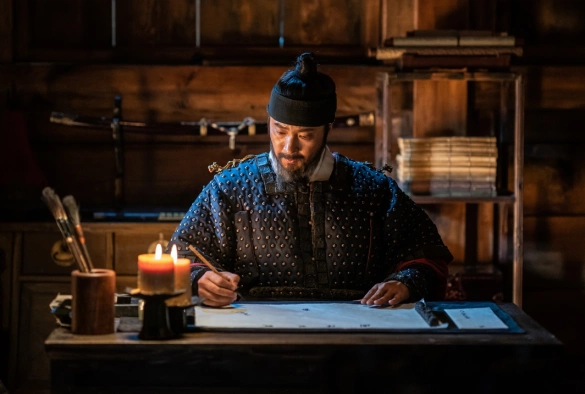 Кадр из дорамы Битва у острова Хансан