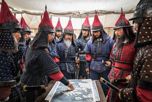 Кадр из дорамы Битва у острова Хансан