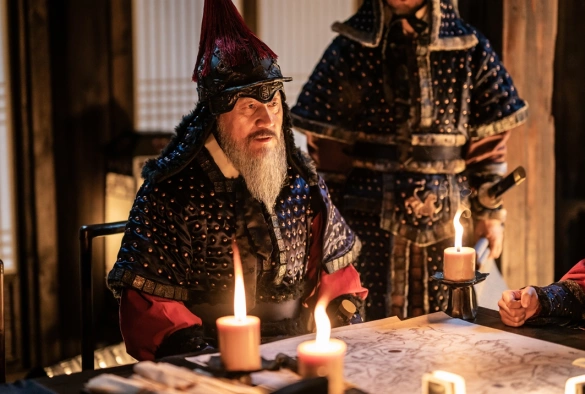 Кадр из дорамы Битва у острова Хансан