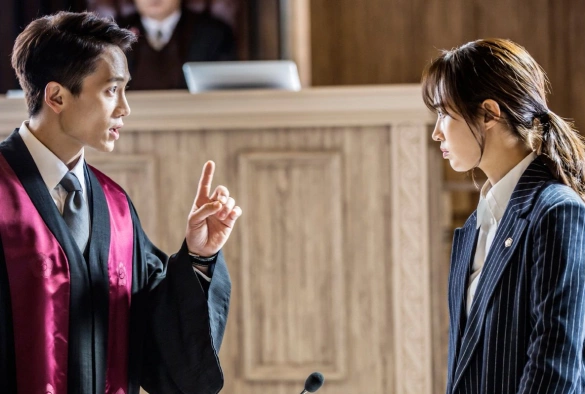 Кадр из дорамы Подсудимый