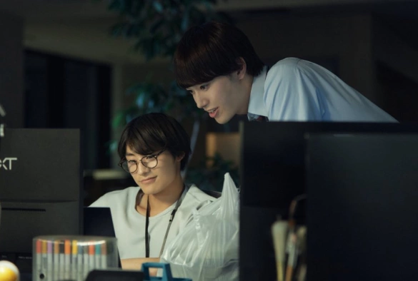 Кадр из дорамы Токио в апреле...