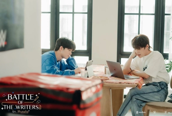 Кадр из дорамы Битва писателей