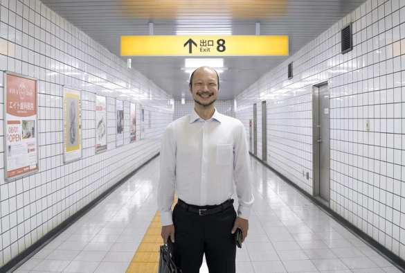 Кадр из дорамы Выход 8