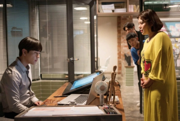 Кадр из дорамы Мне нужен кофе