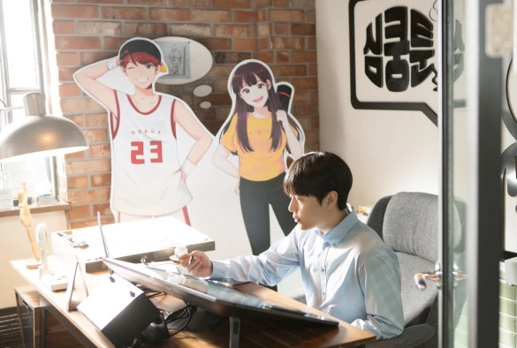 Кадр из дорамы Мне нужен кофе