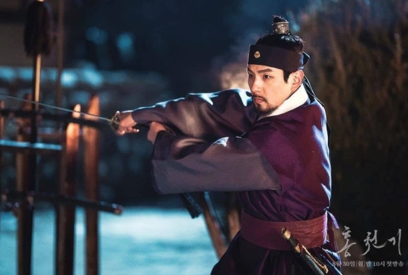 Кадр из дорамы Алые небеса