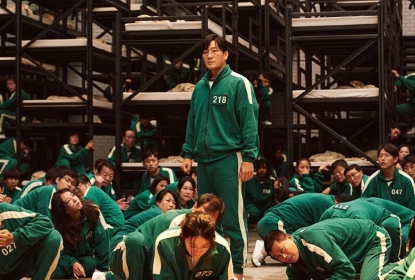 Кадр из дорамы Игра в кальмара 1 сезон